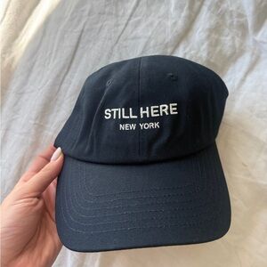Navy blue still here hat